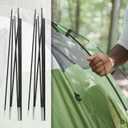 Tent Replacement Pole, 3.96m Camping Tent Poles Replacement for 3-4 People Fiberglass Bars Outdoor Support Rods Awning Frames Kit for Hiking Outdoor Activity