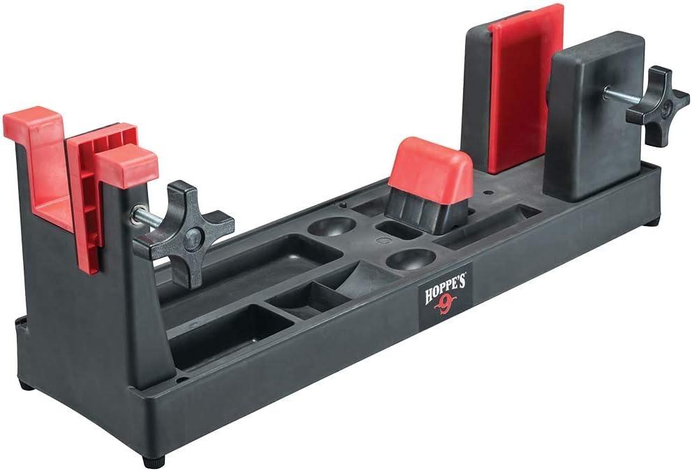 HOPPE'S Vise, Rifle and Shotgun Vise with Front and Rear Locking Supports Grey