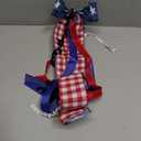 Large Patriotic Ribbon Bow, 4th of July Red White and Blue Bows Clip-On Star Sash Patriotic Wreaths for Front Door Indoor Outdoor Memorial Day Decoration