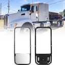 Mirror Glass for Kenworth T660 T600 T370 Defrost Heated Lower Mirror Glass for Kenworth T660 T600 T370 Replacement Driver/Left & Passenger/Right Universal Side