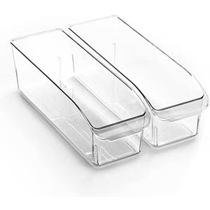 BINO | Plastic Storage Bins, Small | THE CURVE COLLECTION | Multi-Use Organizer Bins | Storage Containers Kitchen, Pantry and Home Organization | Fridge Organizers | Pantry Organization and Storage