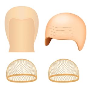 NEBURORA 4 Pcs Bald Cap Halloween Latex Thick Wrinkle Bald Caps for Adults Women Men Wig Cap Costume for Halloween Makeup Cosplay Accessories