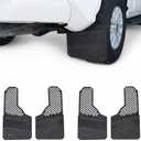 Mud Flaps for Pickup Trucks Heavy-Duty Accessories, Splash Guard, Fender Slush Guard for SUVs Vans, Universal All Weather Guardabarros para Auto Front & Rear, Impact-Resistant, 4PCS (Black)
