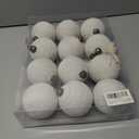 12PCS White Rustic Burlap Christmas Ornaments, 3.15" Handmade Jute Rope Balls, Farmhouse Christmas Tree Decorations, Boho Natural Hanging Ornaments for Holiday, Party & Home Dcor (White)