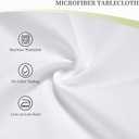 Square Tablecloth Washable Table Cover 54"x54" and 60"x60", Waterproof Square Table Cloth for Indoor and Outdoor, 60x60In, Blue Flowers