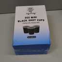 Lilymicky 600 PACK 2 oz Plastic Shot Glasses, Mini Black Disposable Shot Cups for Parties, Carnivals, and Any Events
