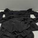 PRETTYGARDEN Womens 2026 Fall Long Sleeve Maxi Dress Off Shoulder Mesh Ruched Bodycon Trendy Long Wedding Guest Dresses (Medium, Black)