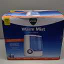 Vicks Warm Mist Humidifier Filter Free 1Gal Tank, Auto Shut Off, Night Light, Vapo Pad and Vapo Steam Compatible (White)