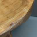 WELLAND Natural Cedar Stump Stool, 14" End Table, Live Edge Side Table, Plant Stand, Small Nightstand, Mushroom Stool for Living Room, Bedroom, Patio, Garden