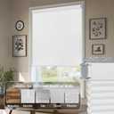SEEYE No Drill Cordless Cellular Shades, Light Filtering Honeycomb Blinds for Indoor Window, Thermal Insulated Noise Reduction, Easy Install for Bedroom, Living Room, Office, White (42" W x 64" H)