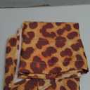 Valances for Windows, Leopard Print Animal Skin Texture Rod Pocket Blocking Swag Valance Curtains for Kitchen Bathroom Cafe, 2 Panel 28x36in Wild Style