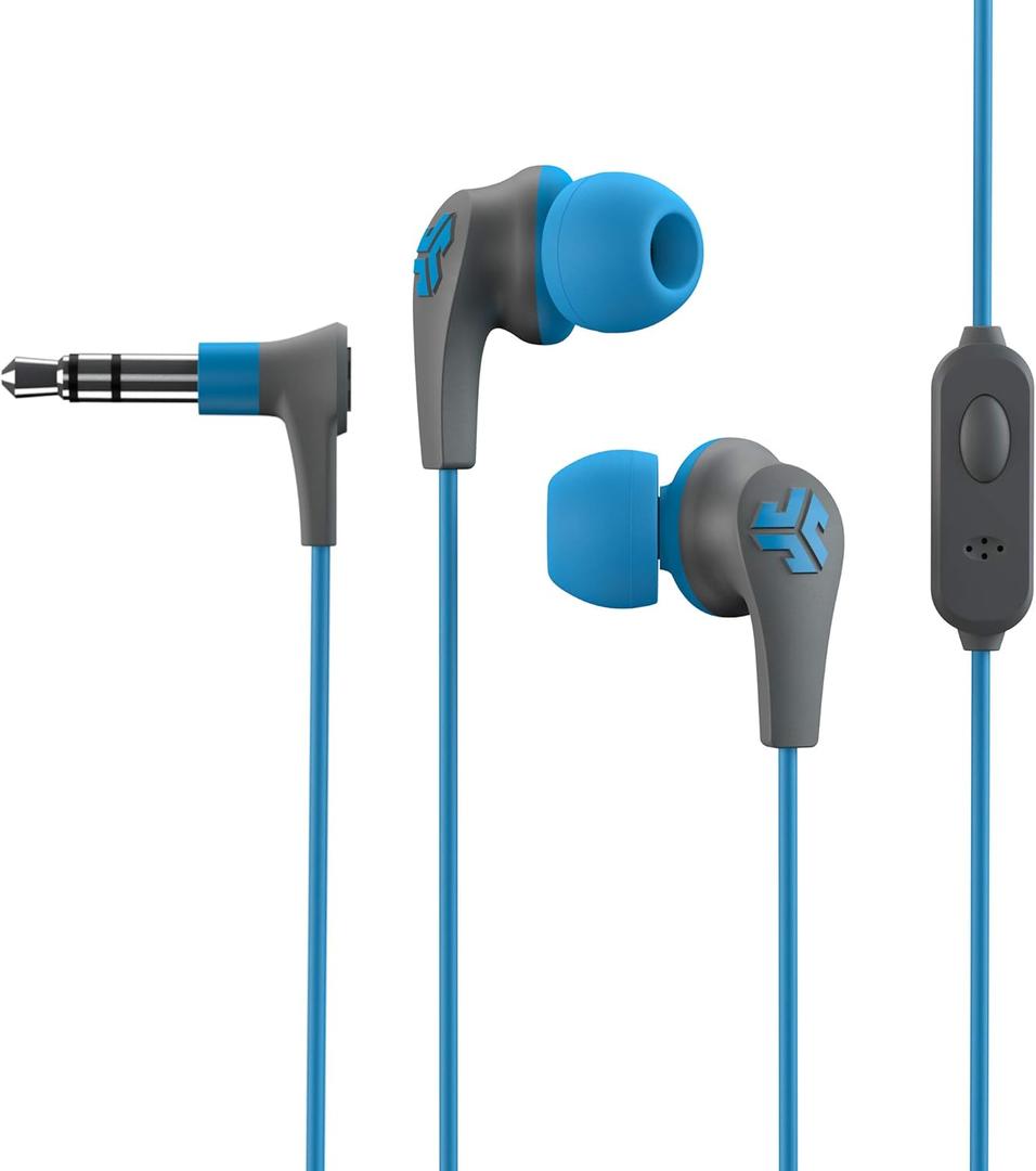 JLab - JBuds Pro Signature Wired Earbud Headphones - Gray/Blue