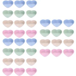 LIFKOME Heart Shaped Unbreakable Dipping Bowls Set of 36 3.94 Inch Sauce Dishes for Condiments Appetizers and Party Serving Cups