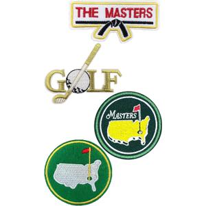 4 PCS Masters Patch Golf Iron On Patches Golf Patches Iron On Parches De Golf Masters Caddy Costume Embroidered Patch Backing for Embroidery Hats Backpacks Bags
