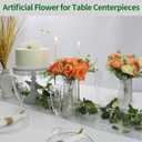 12 Packs Fall Peonies Artificial Flowers, Faux Peony Bouquet Silk Peonies Flowers for Centerpiece Table Wedding Party Home Decor (Orange)