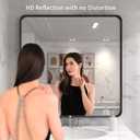LOAAO 36X36 Inch Black Metal Framed Bathroom Mirror for Wall, Matte Black Bathroom Vanity Mirror Farmhouse, Anti-Rust, Tempered Glass, Hangs Horizontally or Vertically