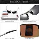 Mens Sports Polarized Sunglasses Driving Metal Frame UV Protection Sunglasses For Men 8177 (Silver&black)