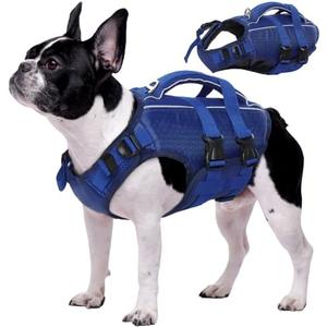 Kuoser Dog Life Jacket High Flotation, Reflective Dogs Life Vest for Swimming Boating, Adjustable Small Medium Large Dog lifejacket, Lightweight Dogs Life Preserver Rescue Handle Spring Summer Pool, M