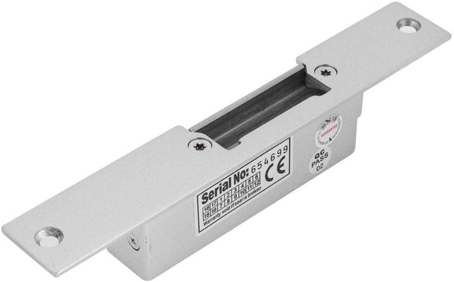 Bewinner Electric Locks, Door Access Control Electric Strike Lock NC/NO Cathode,Can Withstand 500Kg Thrust Shock,Electric Magnetic Lock for Wood Metal Door(NO Electric Strike)