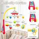 BOBXIN Baby Mobile for Crib, Crib Mobile with Projector and 108 Melodies Music, Crib Toys with Remote Control and Hanging Rattles Rotating,Toy for Newborn and Baby Boy Girl Sleep