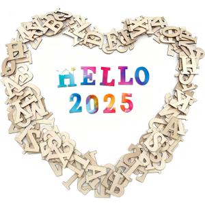 Wooden Letters for Crafts, 1 Inch Unfinished Capital Wooden Alphabet Letters & Numbers Wood Letters for DIY Painting Arts Home Decorations Spelling Learning (124Pcs)