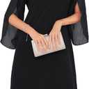 GRACE KARIN Womens Formal Wedding Guest Dress 2026 Chiffon Cocktail Dress Mother of the Bride Dresses Midi Fashion Clothing (10, Black)