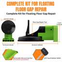 Floor Gap Fixer Tool Kit with Suction Cup & Rubber Mallet, Floating Floor Fixer Tool Repair for Laminate, LVP & Engineered Wood, Includes Silicone Pad for Textured Surfaces