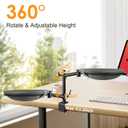 Cat Desk Bed, 360 Rotating & Height Adjustable Desk Cat Nest, Elevated Breathable Cats Bed for Desk with Removable Washable Cover for Indoor Kitten Cats-Maximum Hold Up to 40lb
