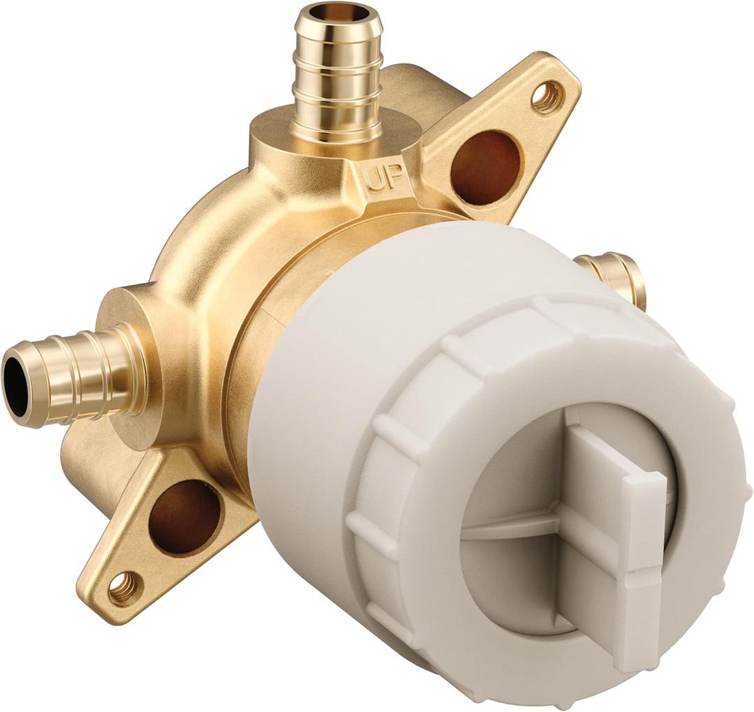 Moen U130X M-CORE 3-Series 3 Port Shower Mixing Valve with Crimp Ring PEX Connections, or Unfinished