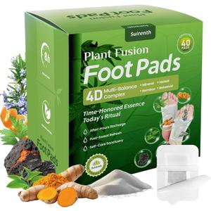 Volcanic Zeolite & Turmeric Deep Cleansing Foot Pads | Better Sleep & Natural Relief | 40 Pads|12 Natural Botanicals