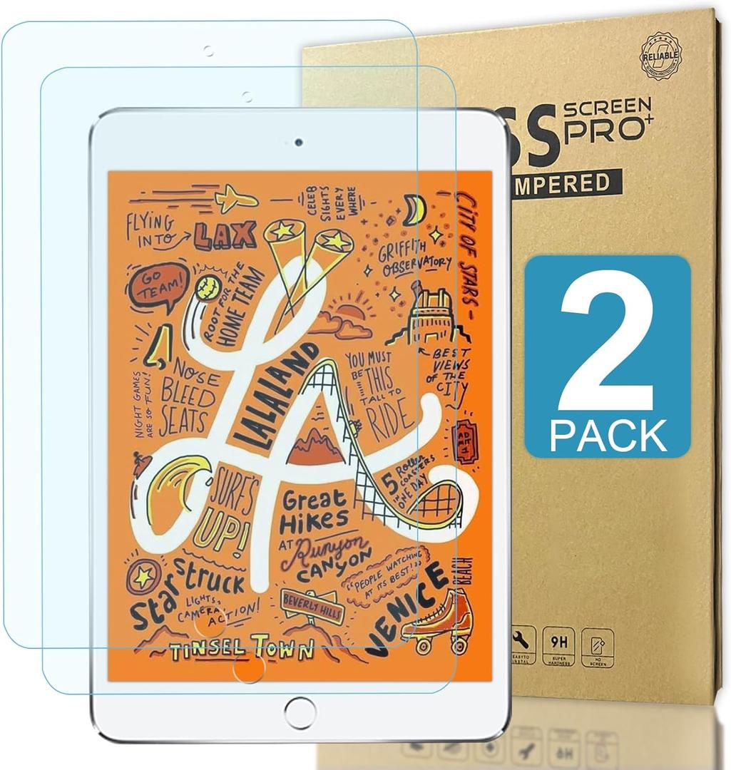 2 Pack Tempered Glass & Anti Blue Light Screen Protector Film for iPad mini 5/4(2019/2015 Model, 5th/4th Generation),Tempered Glass Screen Protector with 9H Hardness/Bubble Free/scratch-resistant 2 Pack Tempered Glass & Anti Blue Light Screen Protector Film for iPad mini 5/4(2019/2015 Model, 5th/4th Generation),Tempered Glass Screen Protector with 9H Hardness/Bubble Free/scratch-resistant