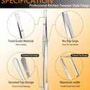 JETKONG 6 Pcs Cooking Tweezer Tongs, 12'' and 6.3" Stainless Steel Kitchen Tweezer Set, Professional Chef Tweezers for Cooking, Repairing, Sea Food, BBQ, Multi-use (Silver)