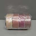 Ribbli Dusty Rose Satin Ribbon 1 Inch x 4 Rolls Total 40 Yards, Double Faced Ribbon for Flower Bouquets, Gift Wrapping, Wedding Decoration, Bow Crafts - Pink/Rose Gold/Rosy Mauve/Mauve
