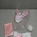 Zhanmai Bunny Costume Set - Including Ear Headband, Cuffs and Tail Accessory for Easter Party (Pink)