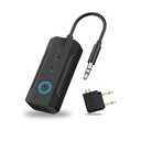 2026 Bluetooth 6.0 Transmitter Receiver, 2-in-1 Airplane Travel Adapter for 2 AirPods/Headphones, 3.5mm AUX for Flight/TV/Car, Compatible with Apple AirPods 1/2/3/4 & Pro 1/2/3