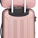 Travelers Club Midtown Hardside 4-Piece Luggage Travel Set, Rose Gold