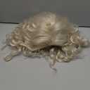 Fencca Platinum Blonde Long Curly Wigs for Women Heat Synthetic Wave Curly Wig Free Part Full Curly Hair Wigs for Daily Party Use