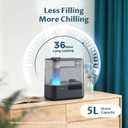 BREEZOME 5L Humidifiers for Bedroom Large Room, 36H Top Fill Cool Mist Humidifier with Essential Oil Tray, 7-Color Mood Light, Timer, Quiet Ultrasonic Humidifier for Home, Baby Nursery, Plants