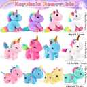 Golray 12Pcs Mini Unicorn Plush Stuffed Animals, Unicorn Party Favors Keychains for Girls Birthday, Easter Basket Stuffers, Easter Egg Fillers, Classroom Rewards Carnival Prizes Goodie Bag Stuffers