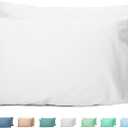 Sunflower Queen Pillowcases Set of 2, 100% Cotton Queen Pillow Cases 2, 2030 inches Bright White, Soft and Breathable (Queen (20"x30"))