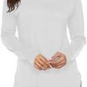 Newchoice Women's Casual Batwing Long Sleeve T Shirt Round Neck Basic Loose Tunic Tops (White, Medium)