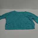 Saodimallsu Womens Crochet Cover Up Top Summer 3/4 Sleeve Off Shoulder Sweater Shirts Mesh Boho Beach Swimsuit Coverup, Size XL