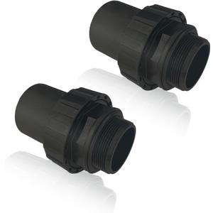 MAYGO 2'' PVC pool pump fitting coupling2'' NPT Slip Union Pool Pump Slip Union Socket Joint Adapter Connector 2 Pcs