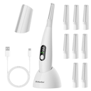 Sonic Dermaplane Razor for Women Face,WomenS Facial Exfoliation & Peach Fuzz Hair Removal System,Anti-Aging3 Speeds8 Dermaplaning BladesRechargeable,Sonic Dermaplaning Tool (Pink)