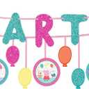 Peppa Pig Confetti Party Double Banner Multipack - 12' (Pack Of 2) - Multicolor Paper Banners For Kids Birthday Decorations