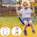 Heavy Duty Swing Seat, 66" Rust-Resistant Chains with 30" PPC-Coated Section, Swing Set Accessories Replacement with Quick Links, Kids Swings Supports 330 lbs for Outdoor Playground, Blue