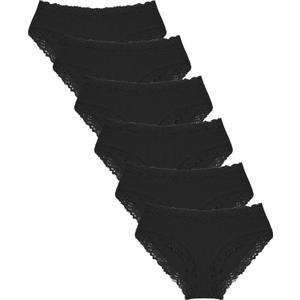 FINETOO Womens Underwear Cotton Bikini Underwear for Women Lace Wasit Hipster Panties Soft Breathable Briefs 6 Pack (X-Large)