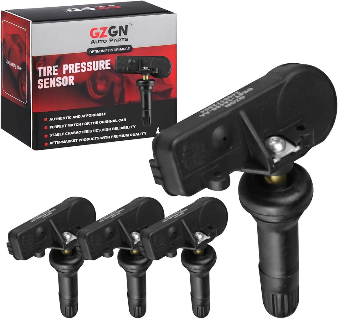 TPMS Sensor Compatible with Ford Lincoln Mazda Mercury - 4 PCS Pre-Programmed 315MHz Tire Pressure Monitoring Sensor for Escap F-150 Focus Ranger Fusion Fiesta Mark LT MKZ Tribute Mariner