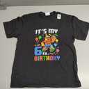 It's My 6th Birthday Building Brick 6 Years Old Boys Kids T-Shirt, S