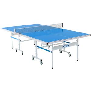 STIGA Outdoor Table Tennis Table All-Weather Waterproof Aluminum Ping Pong Table with Net & Post, QuickPlay Assembly, 108" L x 60" W x 30" H